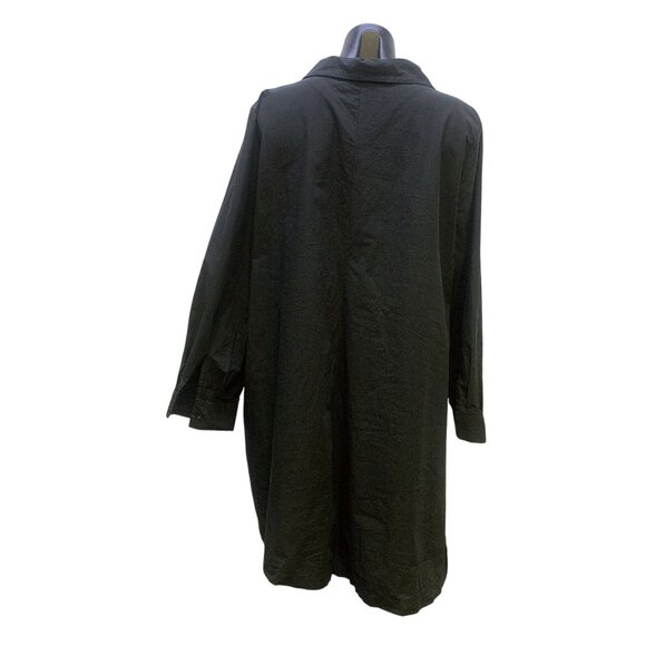 Urban By Alembika Black Asymmetrical Hem Button Tunic Blouse Size 16 (Alembika 5 - Picture 2 of 6